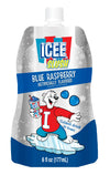 Icee Slush Pouches, 24 Piece Case, Blue Raspberry Flavor, 8.01 Fl Oz Each, Model 2002