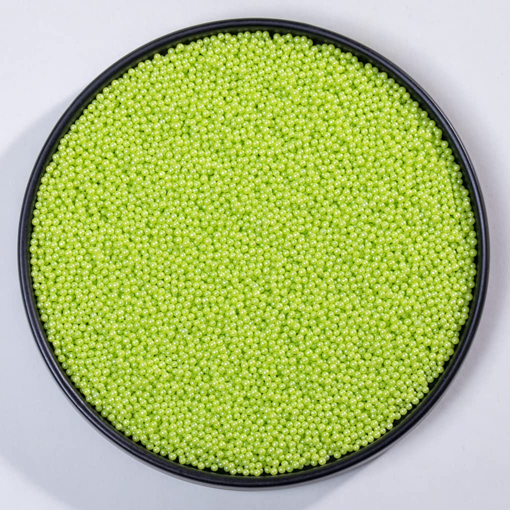 Green Sprinkle Edible Pearl Christmas sprinkles130g 4.6OZ,Cake sprinkles,Cookie sprinkles,Sugar Pearl,Edible Candy Pearls for Ca