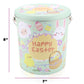 Easter Snack Green Tin Basket (46 Count) Filled With Candy, Treats And Bunny, Great Package For Family, Friends, Kids, Boys And