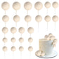 Rsstarxi Foam and Metal Cake Toppers, 30 PCS Mini Balloon Balls, Khaki, Model XM402, Baby Shower, Birthday, Wedding Decorations
