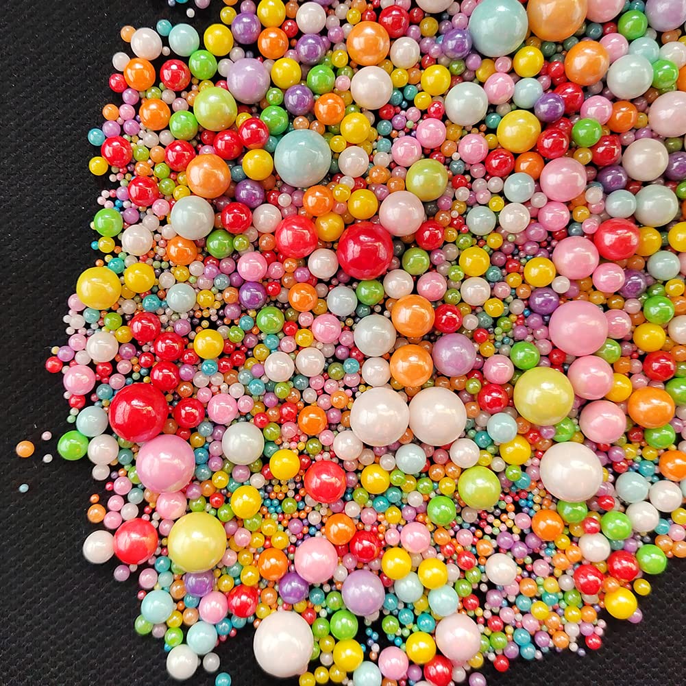 Eastron Edible Mixed Pearl Sugar Sprinkles Candy Mixing Size Baking Cake Decorations Cupcake Toppers Cookie Decorating Celebrati