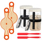 Sourdough Bread Starter Jar Kit - 2 Pcs 34Oz Glass Containers With Lids For Sourdough, 2 Baking Mats, Feeding Band, Thermometer Sticker, Bread Baking Tool Supplies For Homemade Baker Beginner Gift