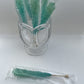Classic Rock Candy Sticks, Sugar Rock Crystal Lollipops, Individually Wrapped (Pack Of 6, Light Blue Cotton Candy)