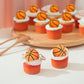 DRWATE 28pcs Basketball Cake Topper Decorations, Mini Cup Cake Decorations for Basketball Party, 1.1 inches, Orange, Model GCMGF091