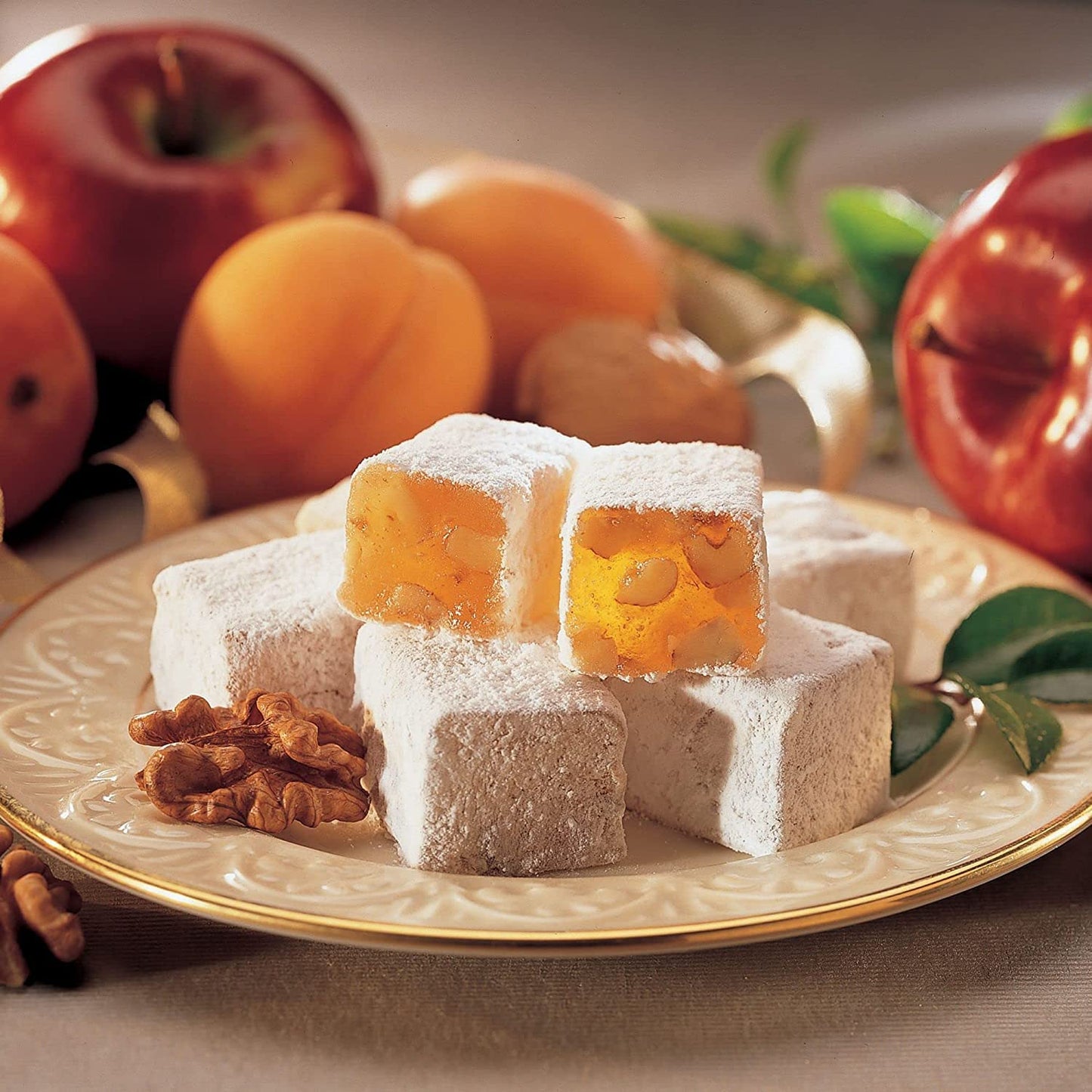 Liberty Orchards, Original Aplets & Cotlets - Gourmet Chewy Snack in Gift Box, Vegan Turkish Delight Candy 10 Oz.