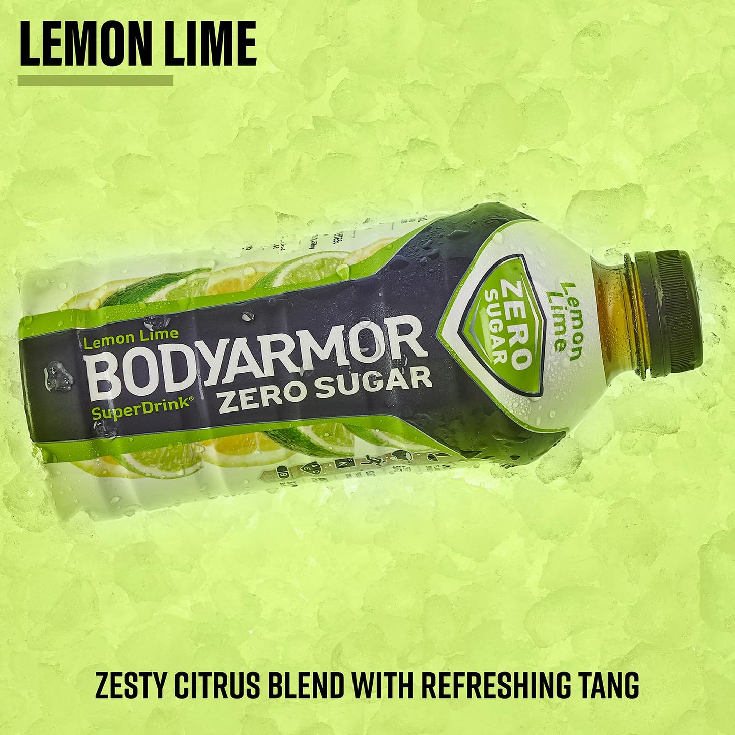 BODYprotective covering ZERO Sugar Lemon Lime  Sugar Free Sports Drink - Low-Calorie Hydration - Natural Flavors with Potassium Packed Electrolytes  Antioxidants  and B-vitamins  28 fl oz (Pack of 12)