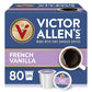 Victor Allens Coffee Single Serve Pods, French Vanilla, Medium Roast, 80 Count, Compatible with Keurig K-Cup Brewers, Brown