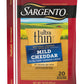 Sargento Ultra Thin Natural Mild Cheddar Cheese Slices, 20 Slices