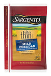 Sargento Ultra Thin Natural Mild Cheddar Cheese Slices, 20 Slices
