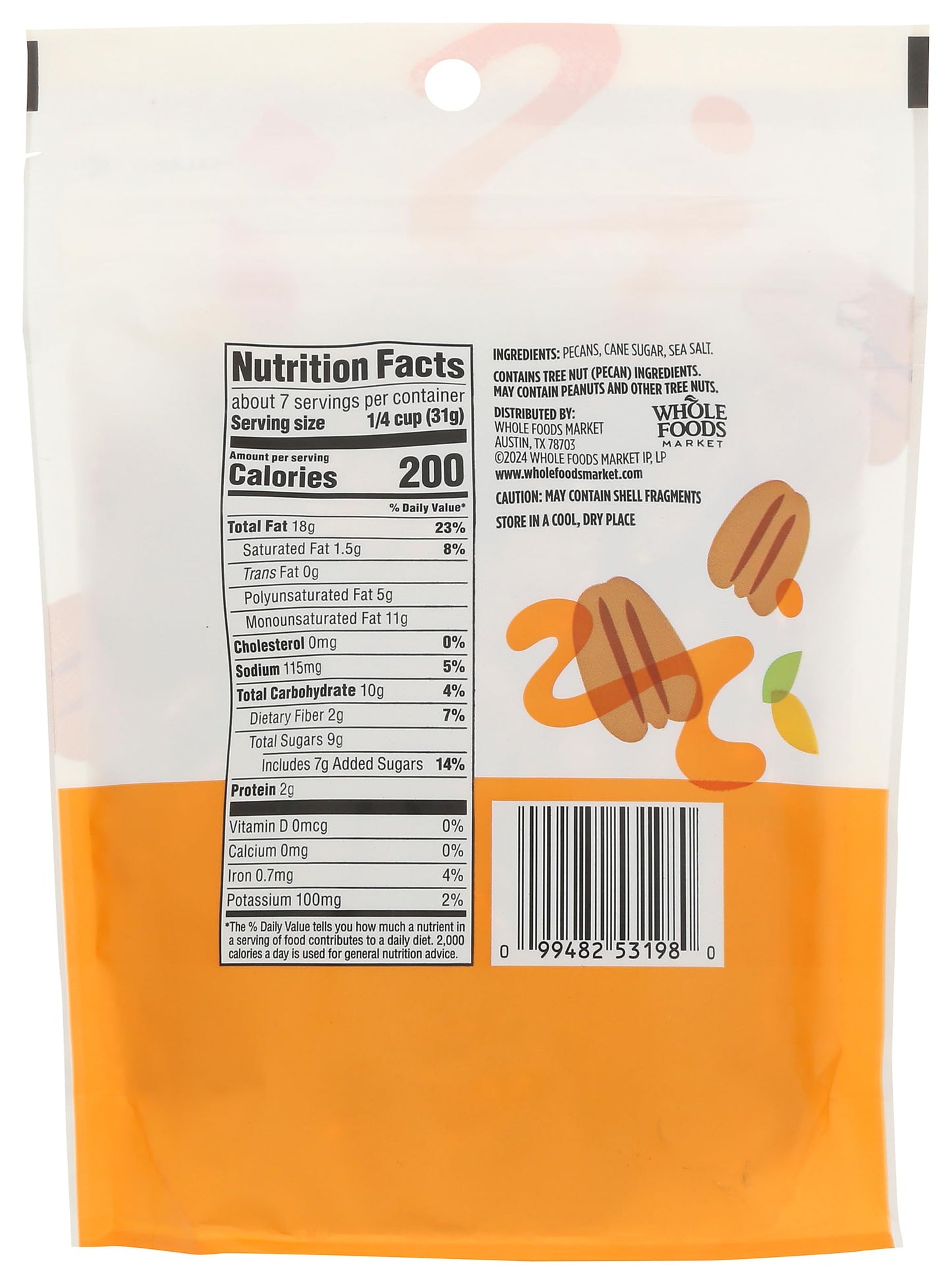 365 by Whole Foods Market Glazed Pecans, 8 Ounce - Sweet Snack, Perfect for Baking and Topping, Gluten-Free