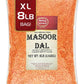Spicy World Masoor Dal 8 Pound Bag (128Oz) - Red Lentils Split - All Natural