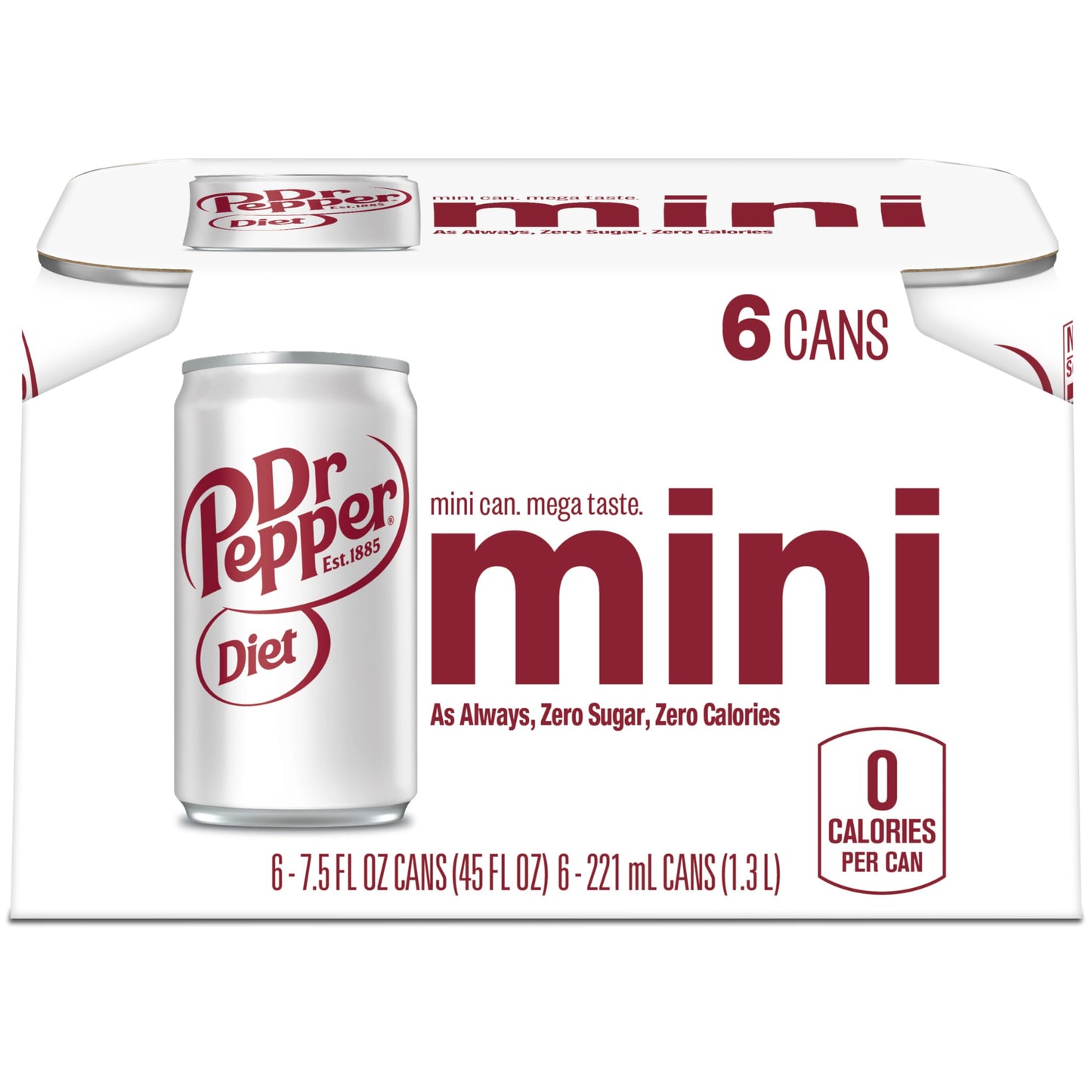 DIET DR PEPPER - MINI CANS, 7.5 OZ, 6 PK