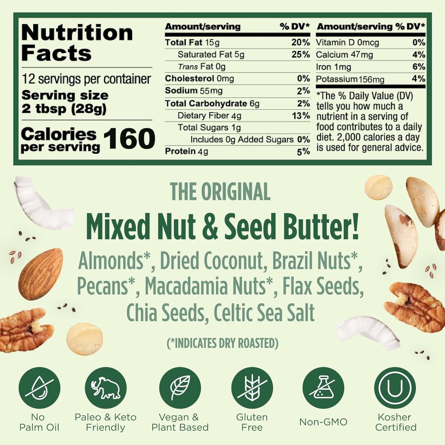 NuttZo Keto Almond Coconut - 7 Nut and Seed Butter, Coconut, Brazil Nuts, Almonds, Pecans and More, Keto Friendly, No Added Suga