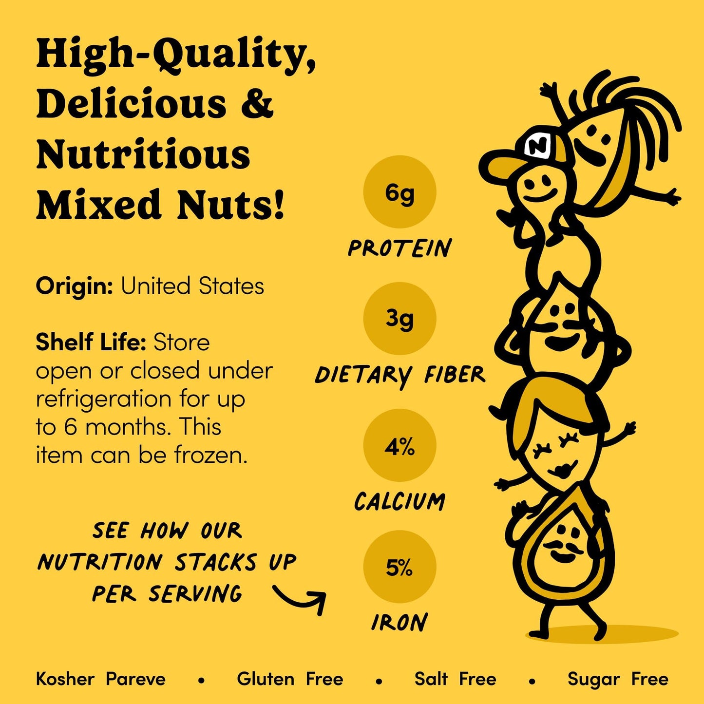Nuts.com - Mixed Nuts in Shell - 5 Lb Bag  Healthy Snack Sampler  Includes enhanced Walnuts  Almonds  Hazelnuts  Pecans & Brazil Nuts - Good Source of Protein  Fiber & Omega-3