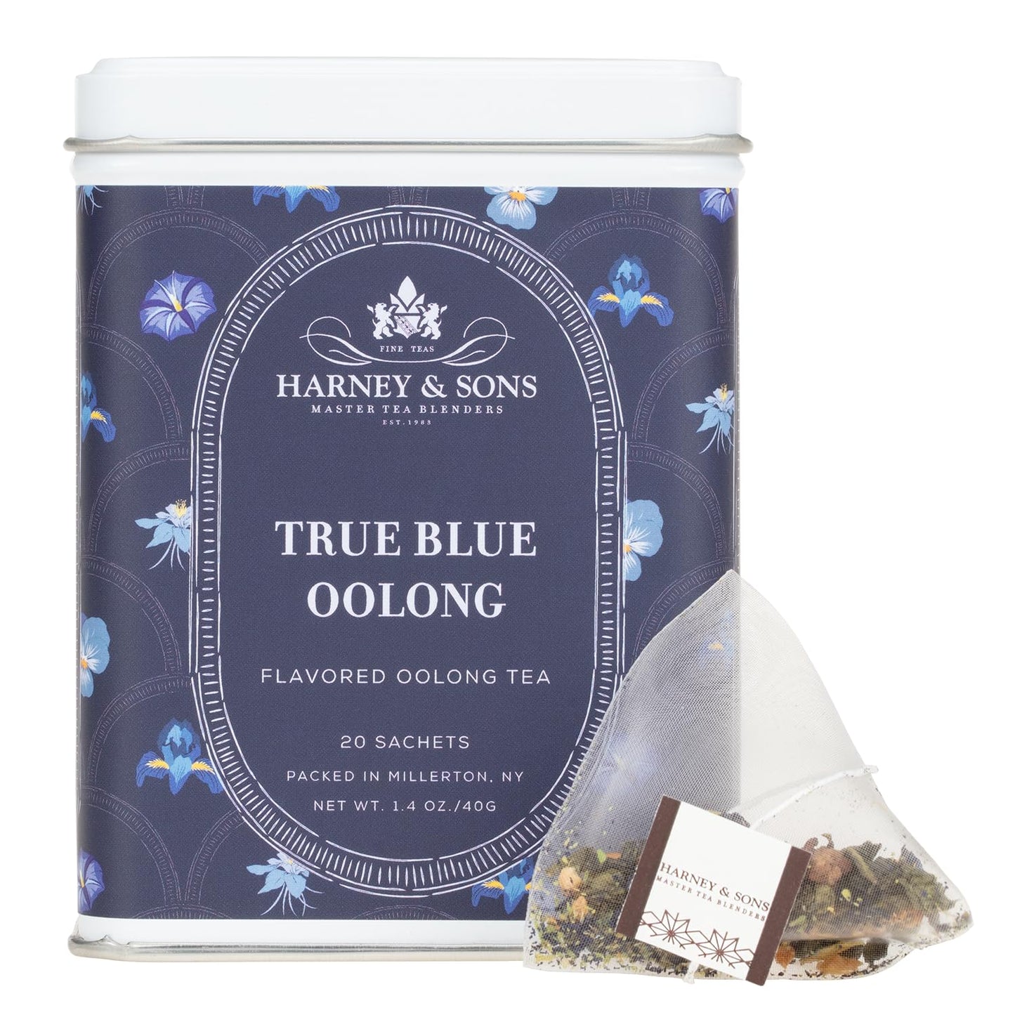 Harney & Sons True Blue Oolong Tea, Tin of 20 Sachets