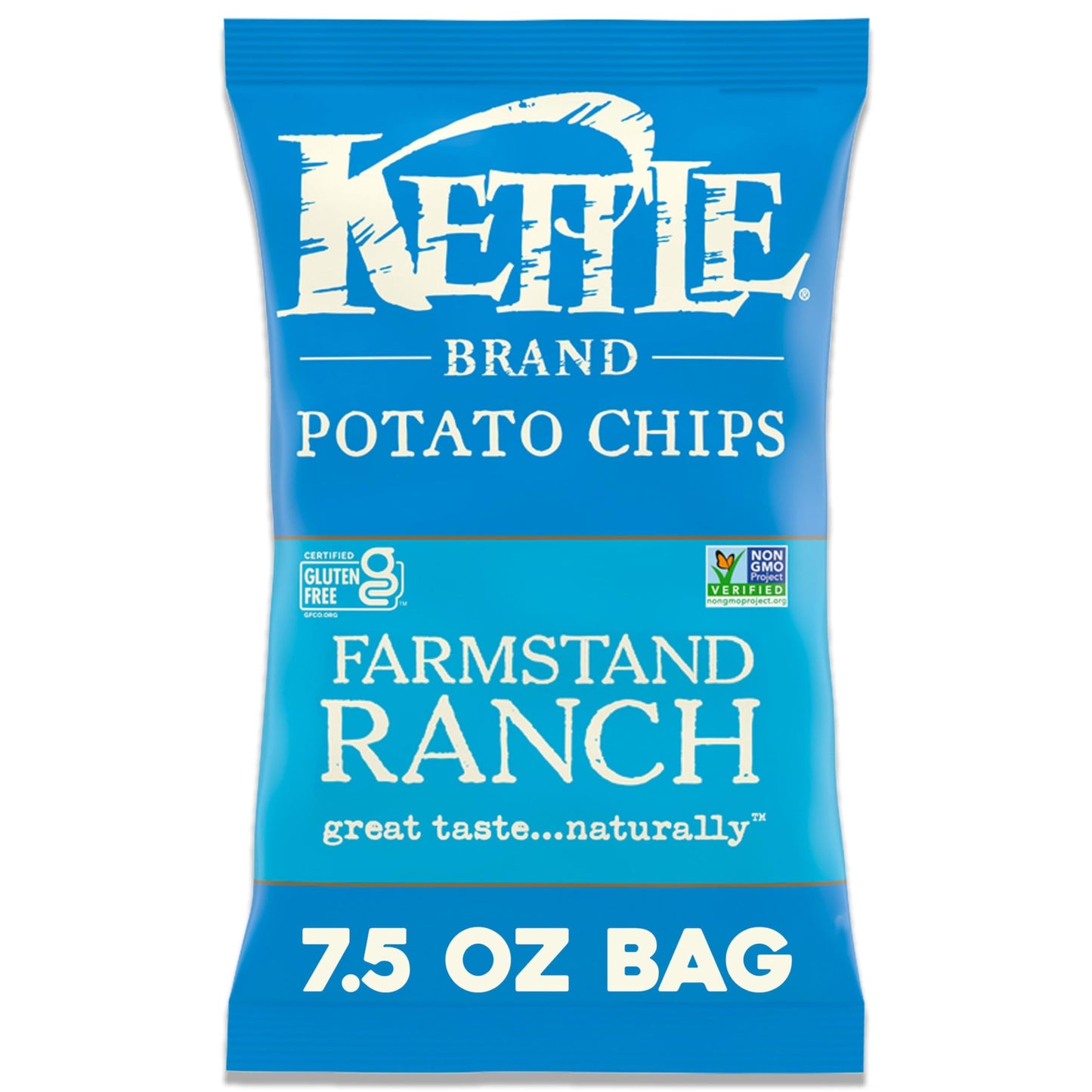 Kettle Brand Potato Chips, Farmstand Ranch Kettle Chips, 7.5 Oz
