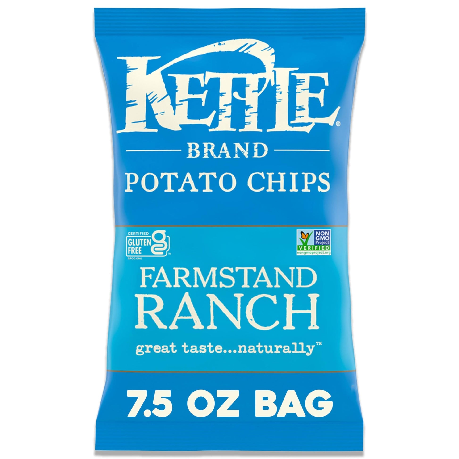 Kettle Brand Potato Chips, Farmstand Ranch Kettle Chips, 7.5 Oz