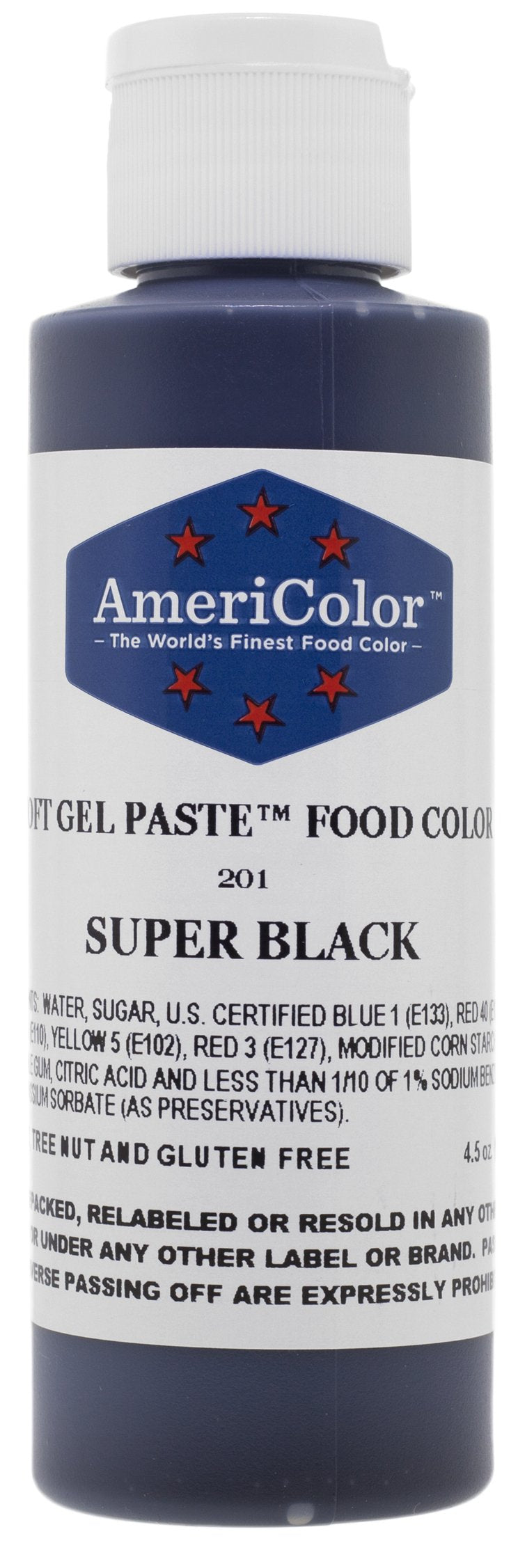 Food Coloring Americolor - Super Black Soft Gel Paste, 4.5 Ounce