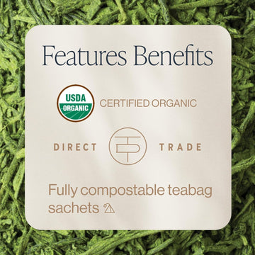 Rishi Tea Matcha Super Green Tea - Organic, Caffeinated Sachet Tea Bags, Umami Japanese Green Tea, Antioxidant Rich Sencha & Mat