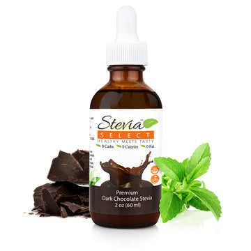 Stevia Select Dark Chocolate Pure Stevia Liquid - Zero Calorie Sweetener - All Natural Liquid Stevia Water Enhancer - Keto Sugar