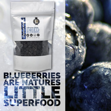 Herb Guru Whole Dried Blueberries | American Grown | All Natural, Non-Gmo, Preservative Free - 8.5 Ounce (Pack Of 2)