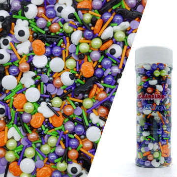 Halloween Sprinkles Ghost & Pumpkin & Eyes Cake Decorations Topper Edible Themed Sprinkles For Cookie Decorating, Chocolate Dess
