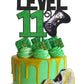 Level 11 Game Birthday Cake Topper - Video Game Boys 11Th Birthday Level Up Party Cake Supplies - Game On Winner Gaming Party Decoration