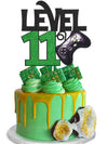 Level 11 Game Birthday Cake Topper - Video Game Boys 11Th Birthday Level Up Party Cake Supplies - Game On Winner Gaming Party Decoration