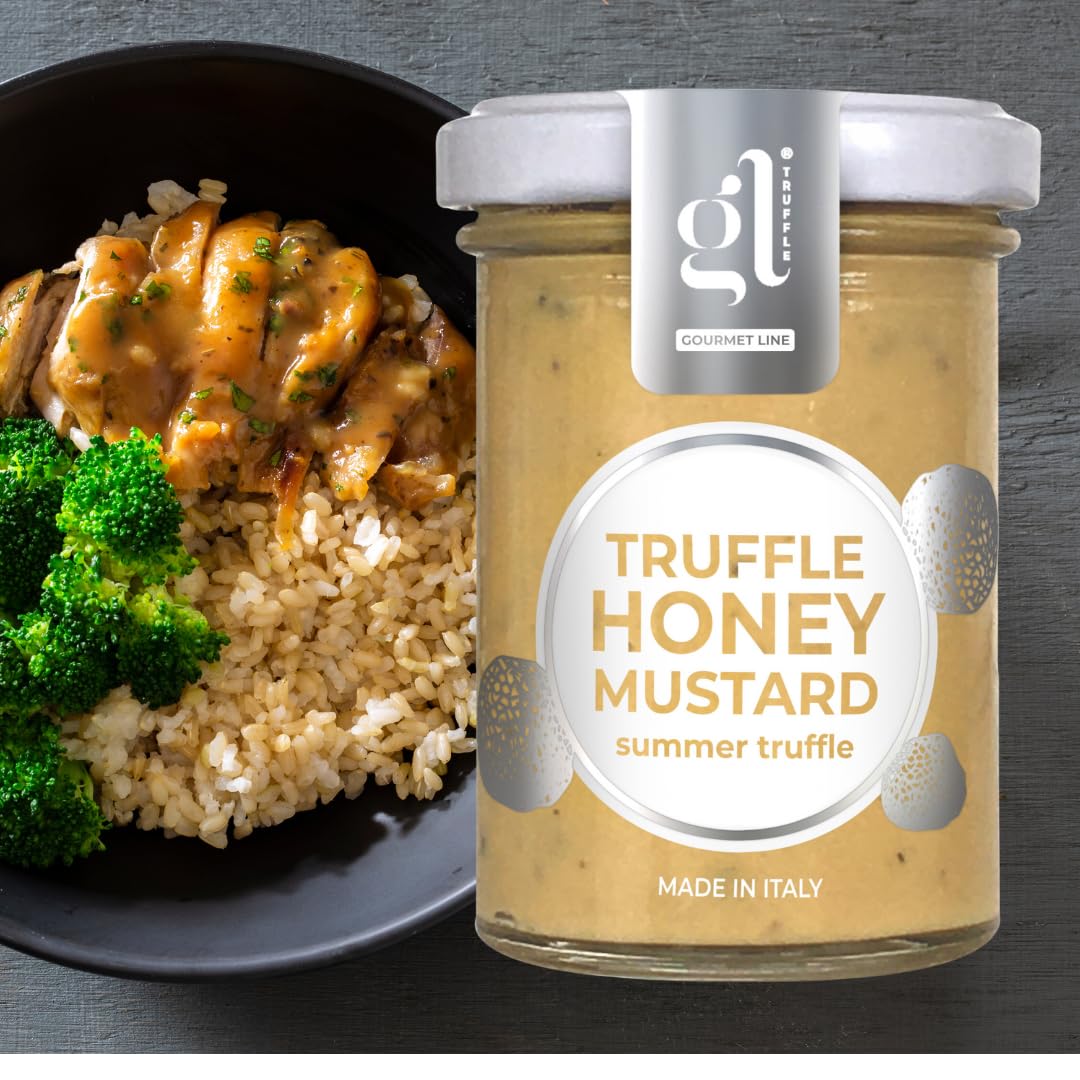 Truffle Honey Mustard, 100 Gr (3.52 Oz), Sweet And Savory Condiment, Spreadable, A Fusion Of Sweetness And Zest, Non Gmo, Produc