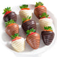A Gift Inside Chocolate Covered Strawberries - 9 Berry Bites, Fun Size, Brown/White/Red
