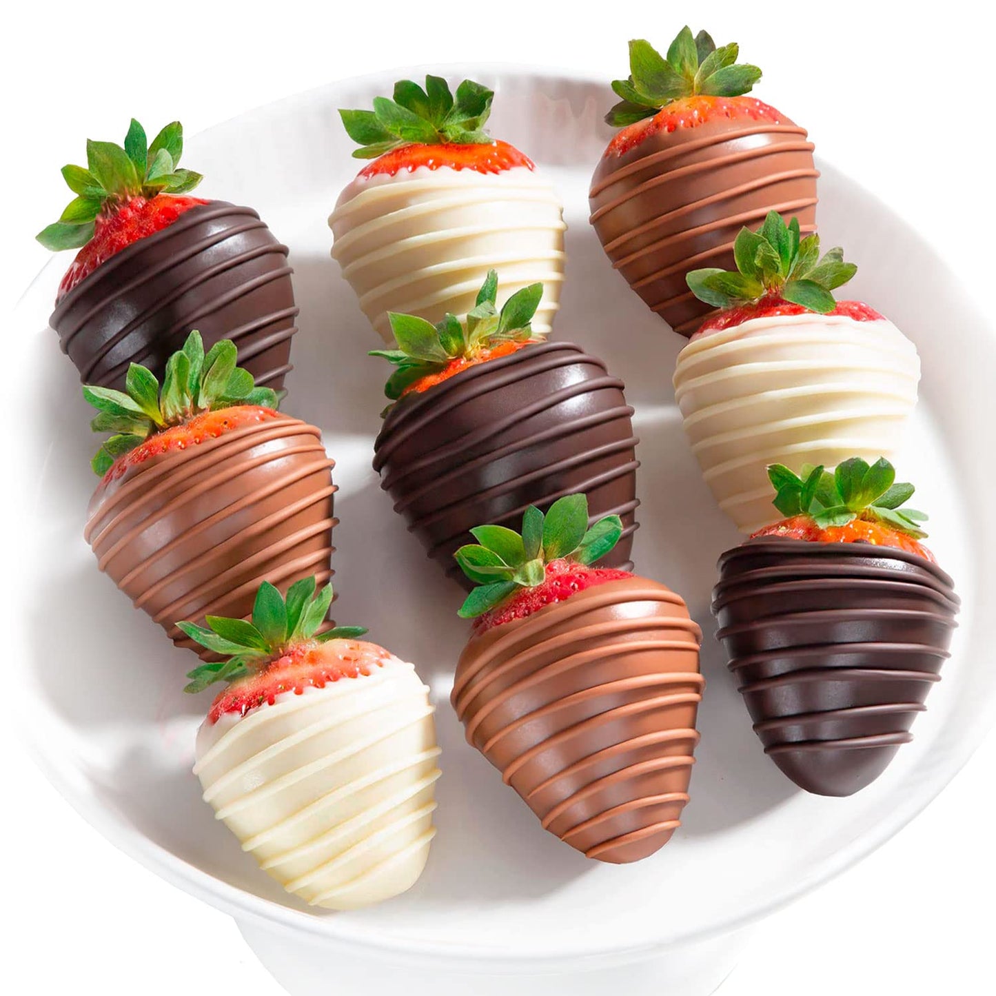 A Gift Inside Chocolate Covered Strawberries - 9 Berry Bites, Fun Size, Brown/White/Red