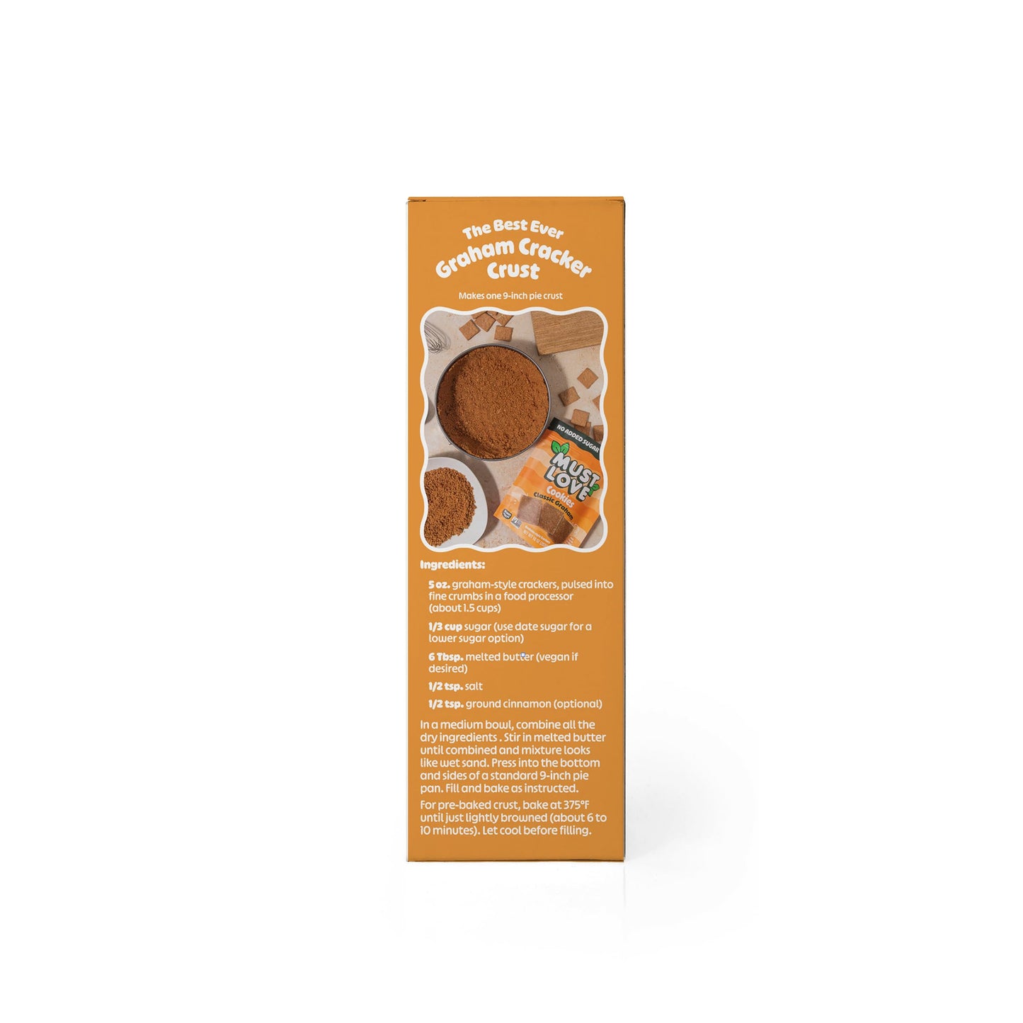 Must Love Classic Graham - No Added Sugar, Sweetened with Dates - Great for Pie Crust, Mini Smore, Cheese Boards - Simple Ingre