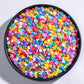 NIPEOR Red Heart Shapes Sprinkles for Cake Decorating - 3.53 oz - Rainbow Heart