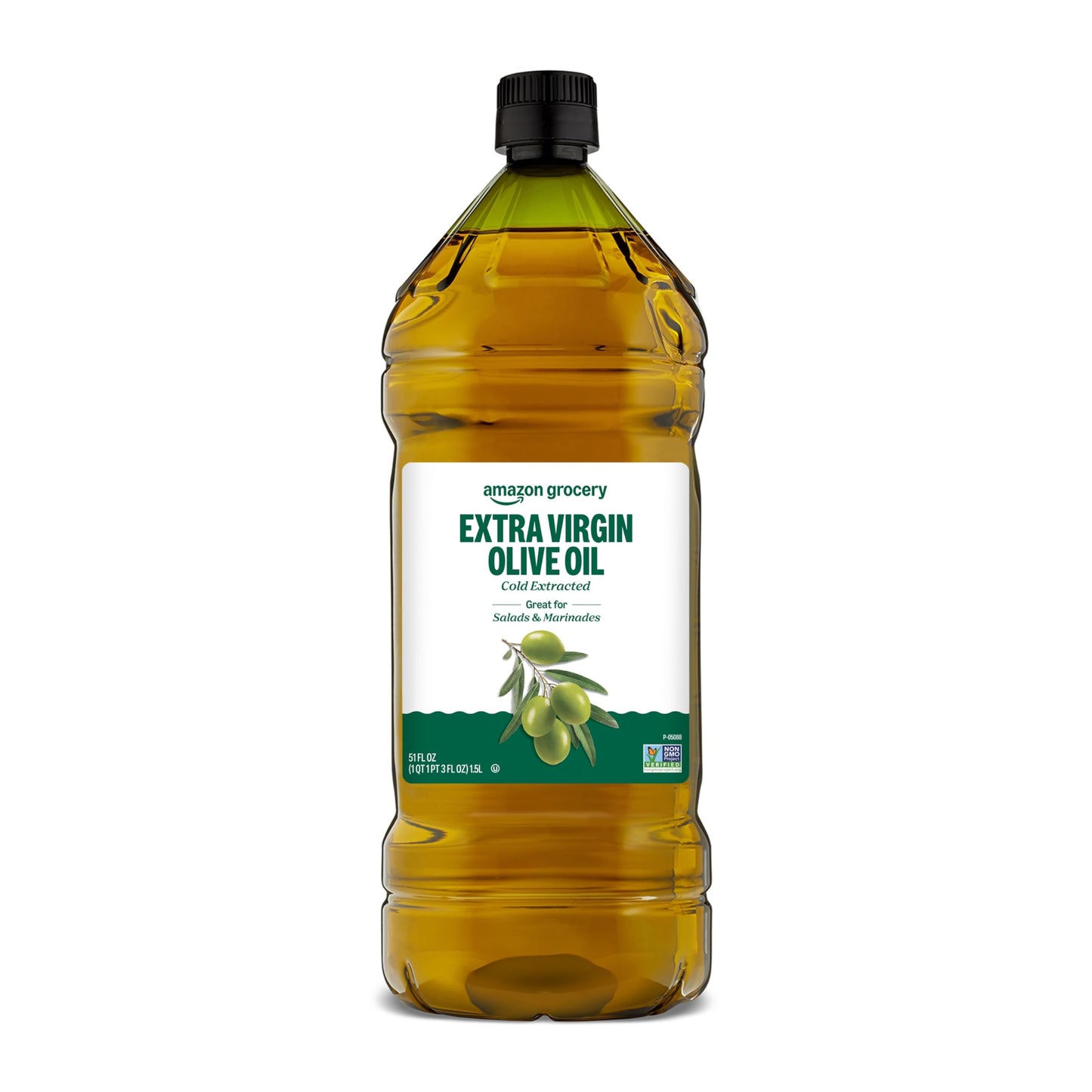 Amazon Grocery Extra Virgin Olive Oil, 51 Fl Oz, Packaging May Vary