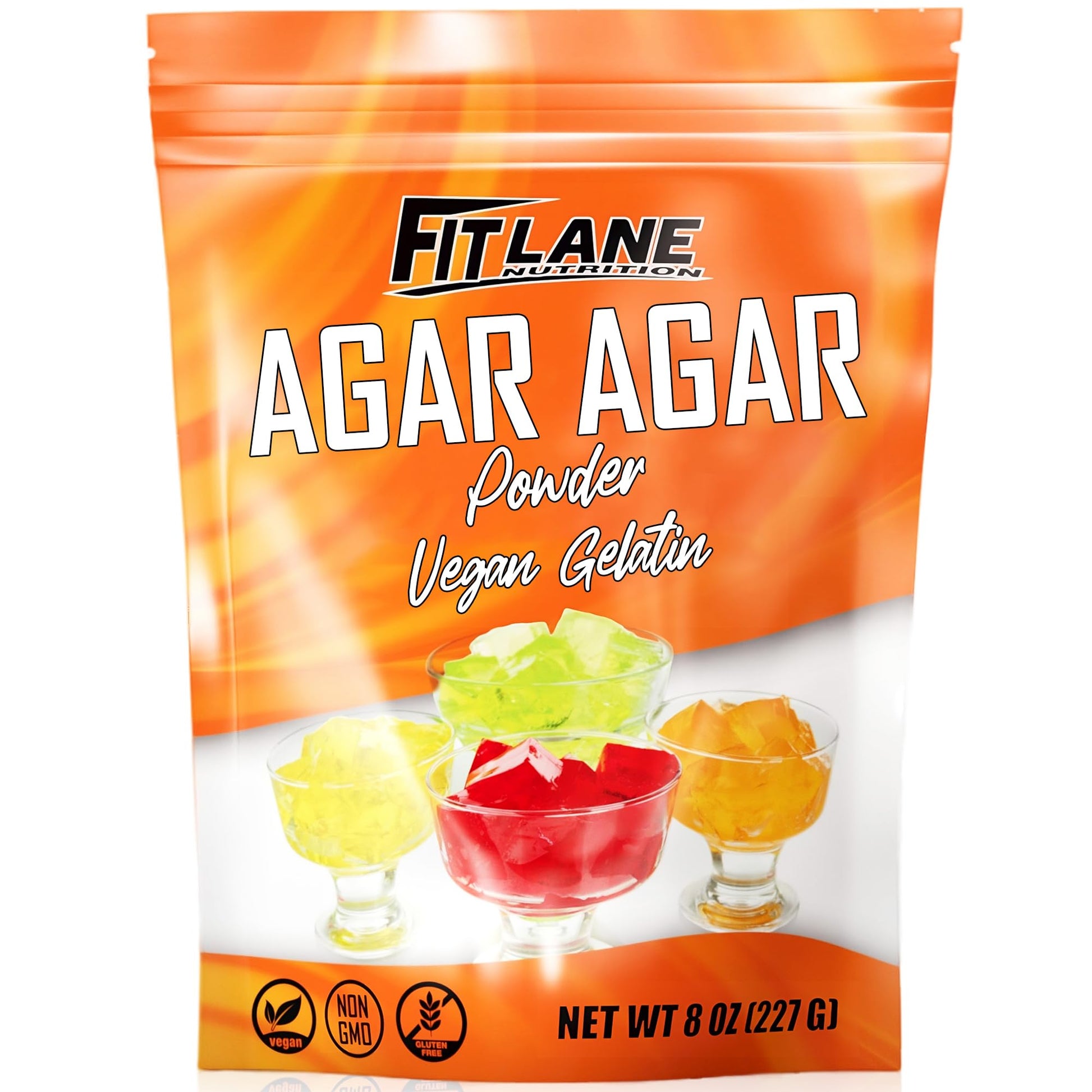 Agar Agar Powder 8oz - Vegan Gelatin Powder Unflavored - For Use in Baking, Vegan Jello, DIY Petri Dishes, as a Thickener and Gu