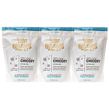 New Orleans Roast French Chicory Coffee Alternative - 12oz (Pack of 3) - Acid Free, Caffeine Free, Dark Roast, Keto, Kosher