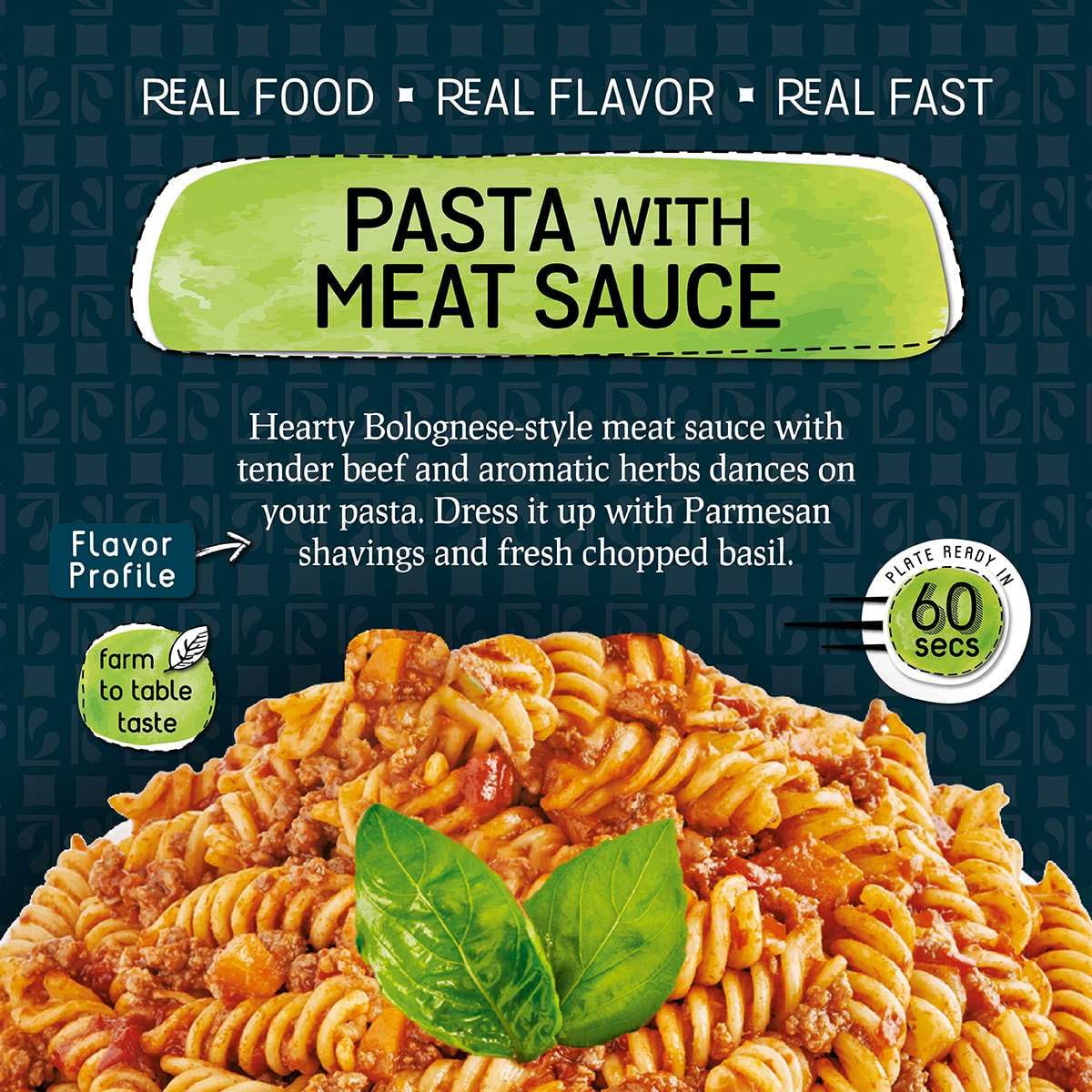 Mediterranean, Ready To Eat Pasta With Meat Sauce, No Preservatives, No Colorants, No Artificial Flavors, 8.8 Oz (Pack Of 1)