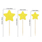 Gyufise 42Pcs Mixed Size Little Star Cupcake Toppers Gold Laser Twinkle Star Cupcake Picks Wedding Engagement Bridal Shower Baby