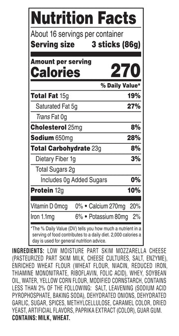 Farm Rich Mozzarella Cheese Sticks - Frozen Appetizers for Parties, Breaded Cheese Stick, 48 oz Pack - Farm Rich Snacks