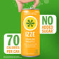 IZZE Sparkling Water Juice Beverage, Pineapple Flavor, No Sugar Added, 8.4 FL OZ, Pack of 24 Cans