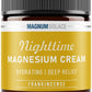 Magnesium Cream - Nighttime Magnesium Lotion - Apply To Legs, Buttocks, Arms Or Chest - Topical Magnesium Chloride - Usa Made An
