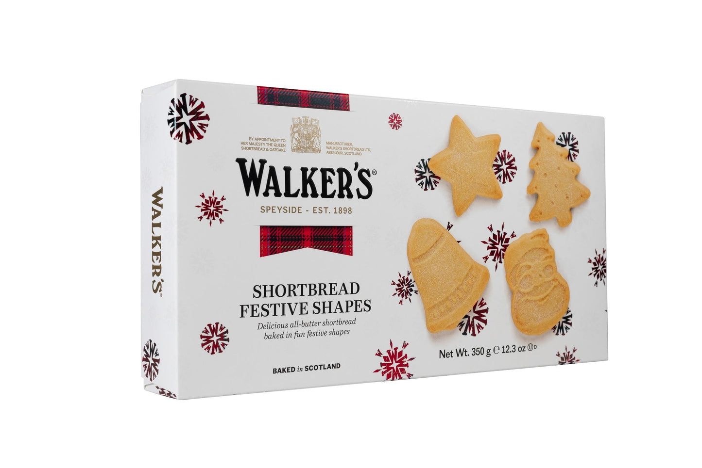 Walkers Shortbread Festive Shapes (12.3 Ounce Box), Traditional Pure Butter Shortbread Cookies From The Scottish Highlands, Qual