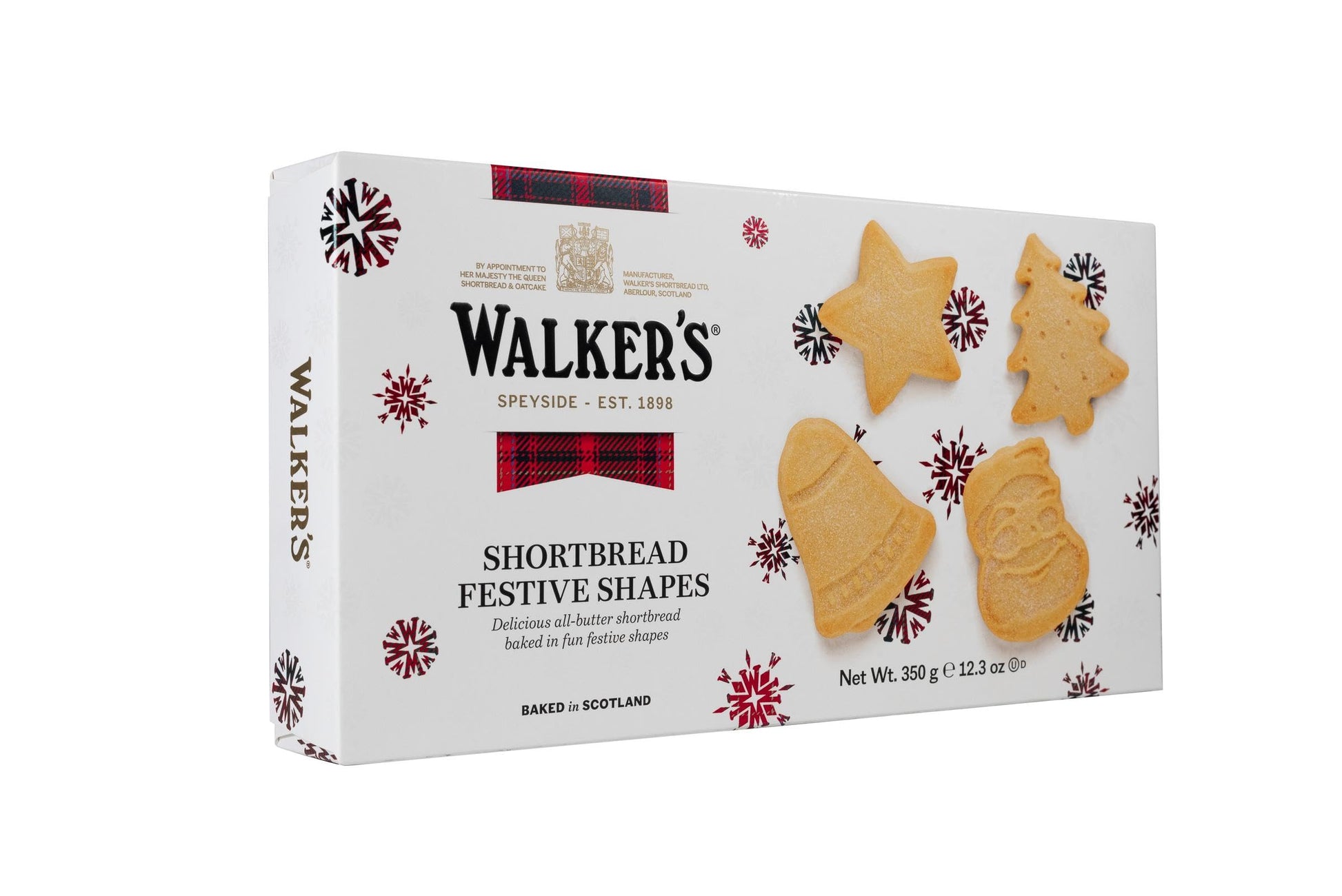 Walkers Shortbread Festive Shapes (12.3 Ounce Box), Traditional Pure Butter Shortbread Cookies From The Scottish Highlands, Qual