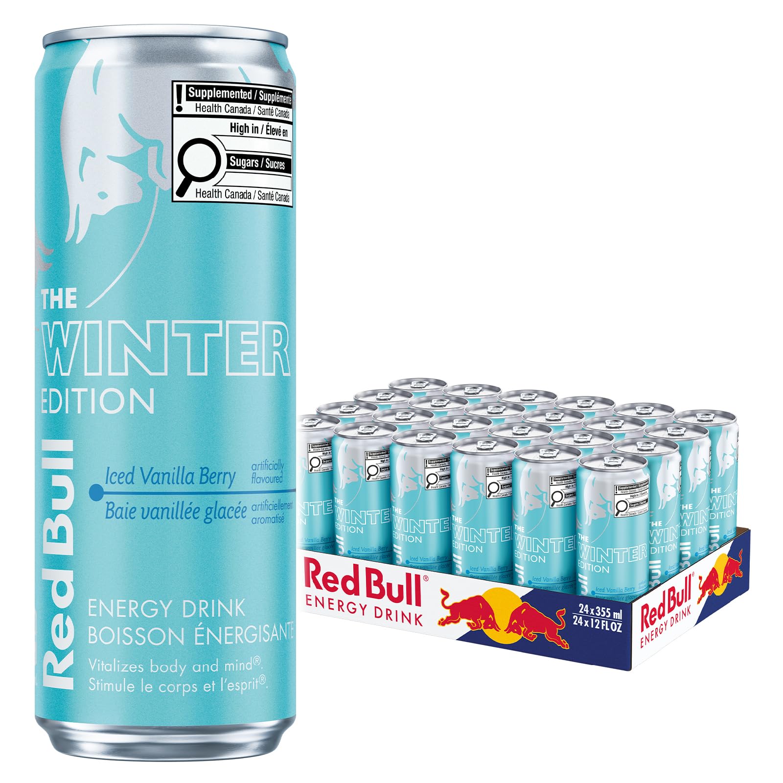Red Bull Energy Drink  Iced Vanilla Berry  355ml (24 pack) imported from Canada
