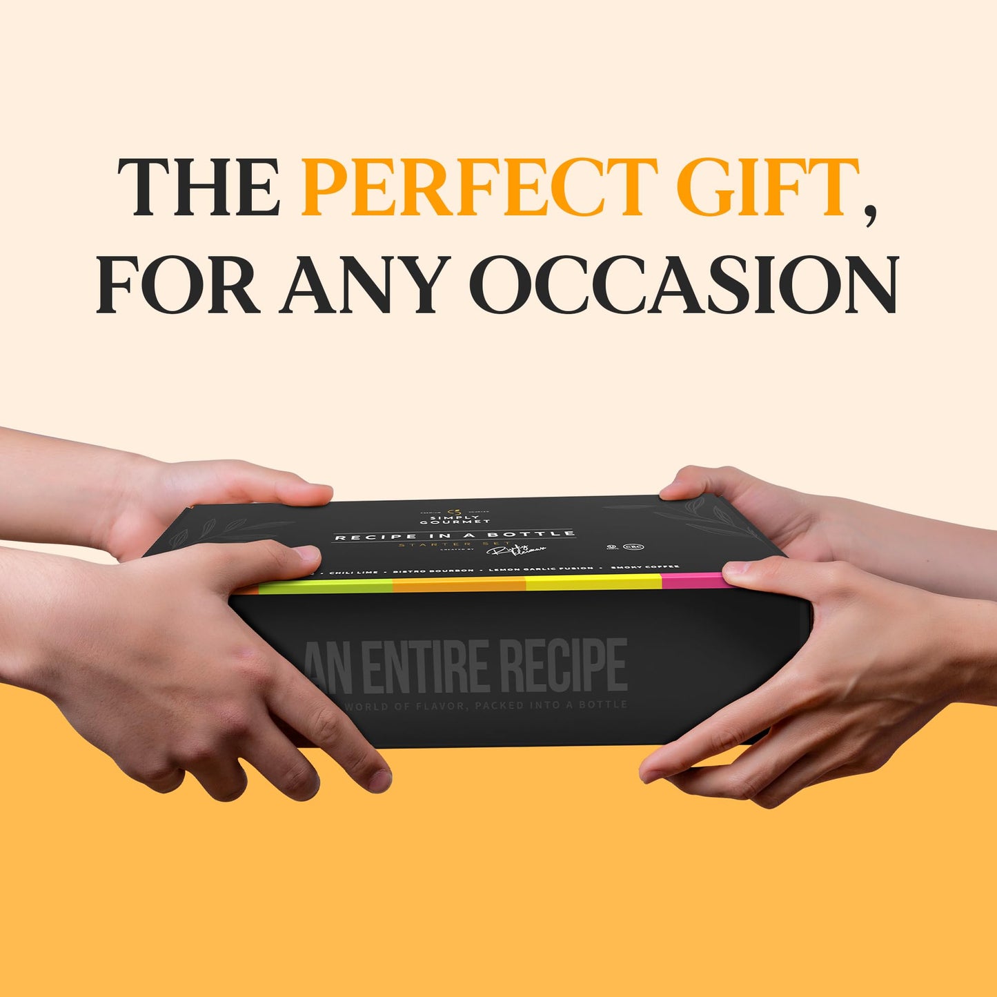 Recipe In A Bottle Spice Box Gift Set - 5x3oz Bottles with Recipe Cards - Gourmet Cooking Adventure