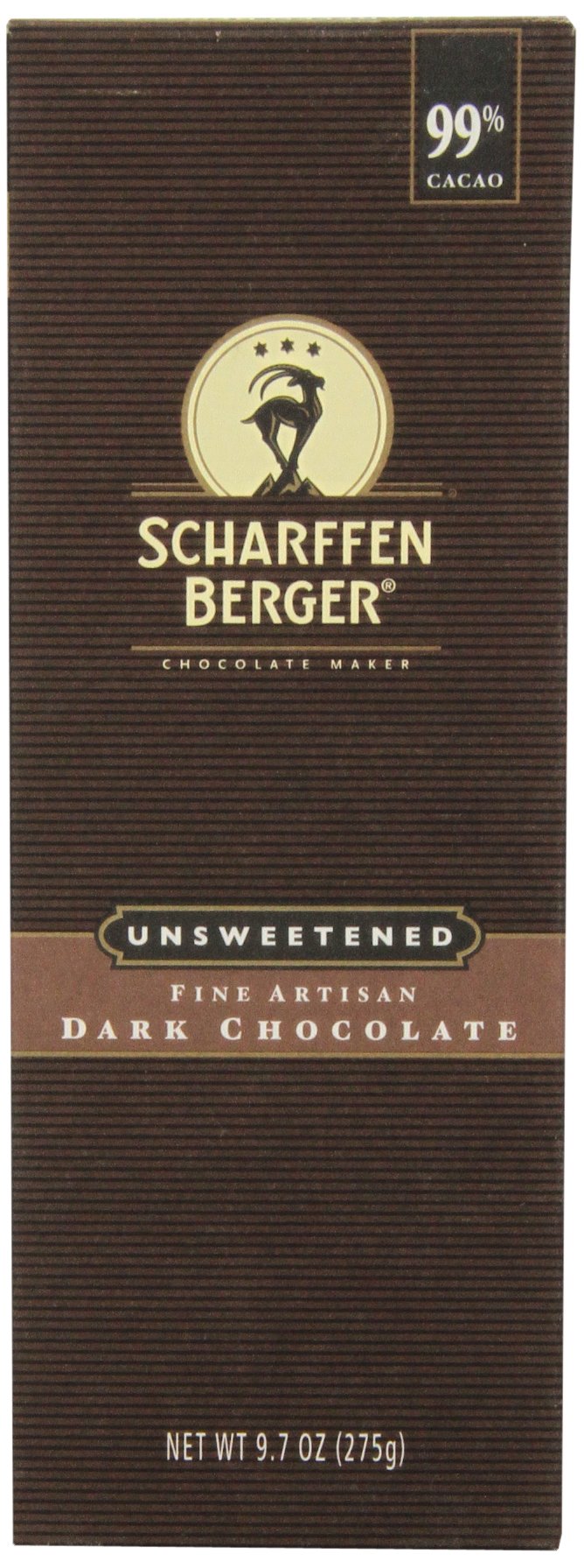 Scharffen Berger Choc Bar Bkng Unswtnd 99% 9.75 OZ (Pack of 6) ( Value Bulk Multi-pack)