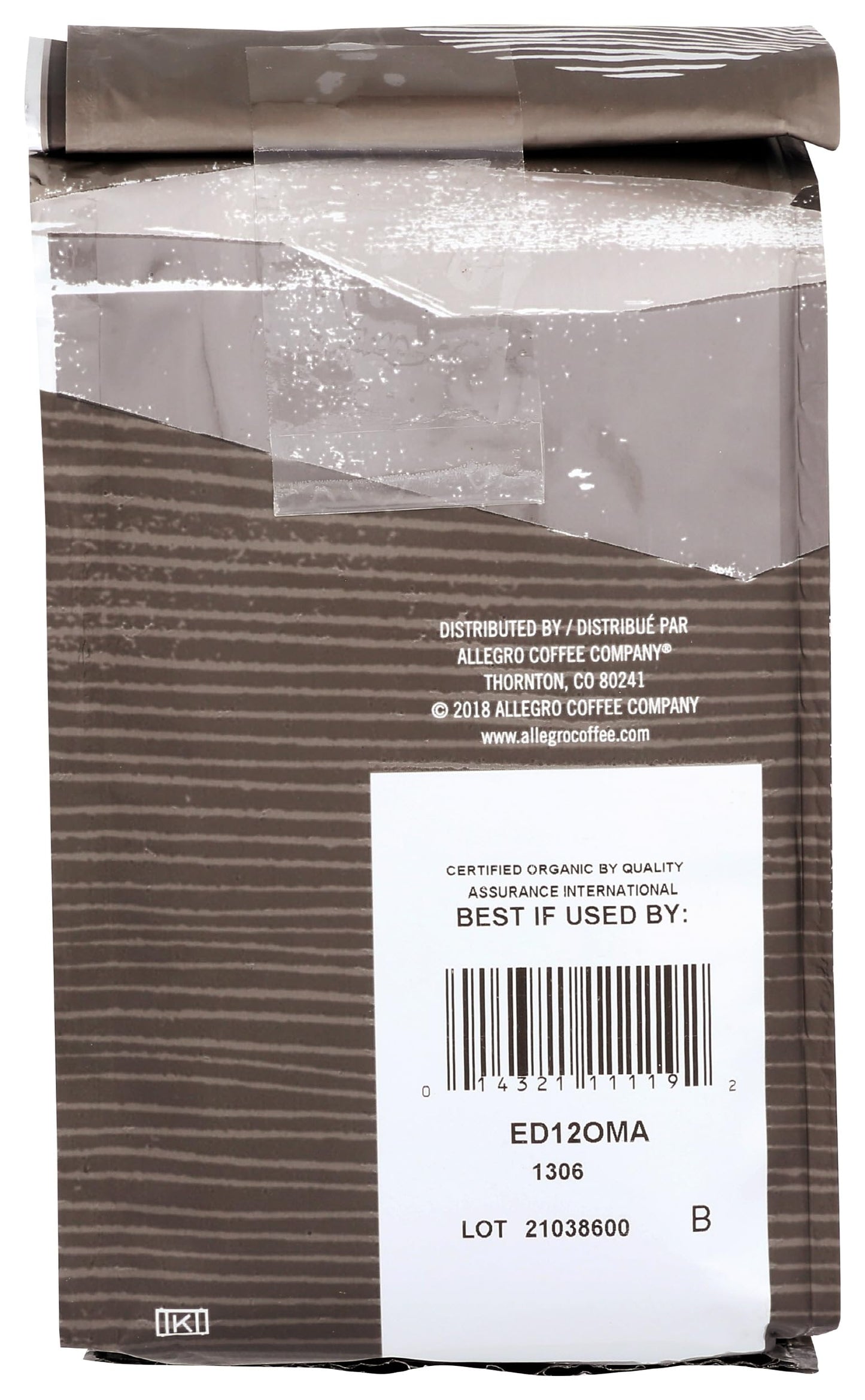 Allegro Coffee, Organic Mexico Light Roast Ground Coffee, 12 Oz.