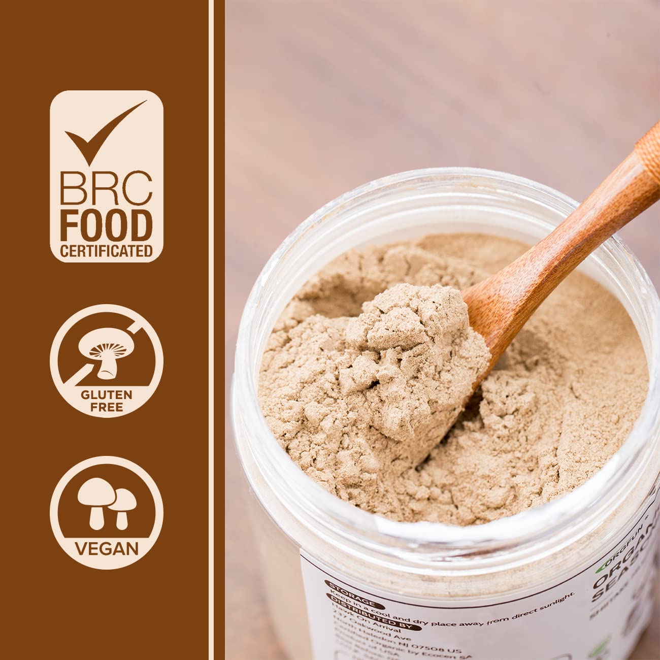 Orgfun Original Shiitake Mushrooms Powder, Natural Umami Seasoning, Mushroom Powder For Cooking, 5.3 Oz
