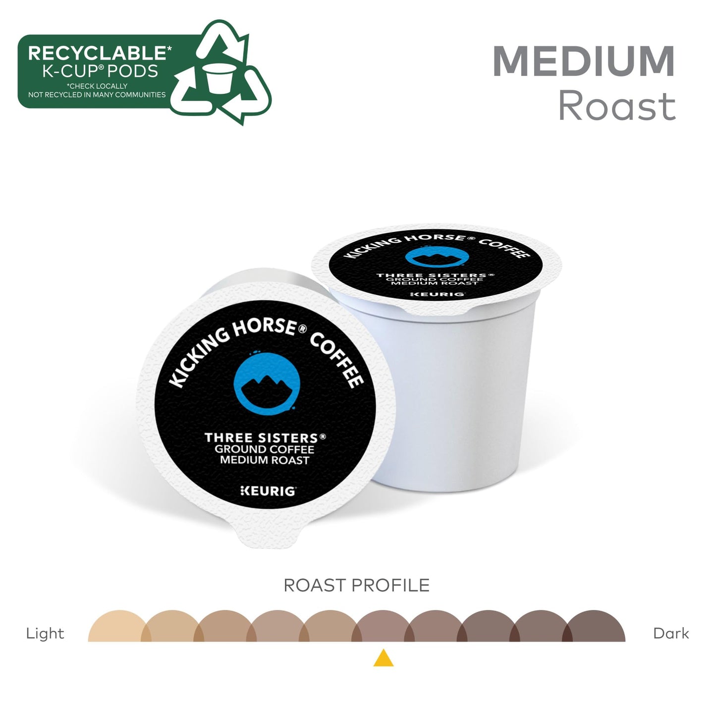 Kicking Horse Coffee Single Serve K-Cup Pods Medium Roast 10 Count Box