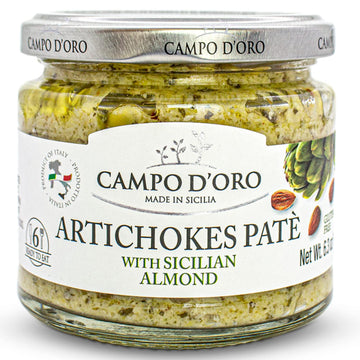 Creamy Artichoke and Almond Dip, 6.35 oz, 180 g. Non GMO, Artichoke Spread Sauce, Made with Sicilian Almonds Product of Italy, b